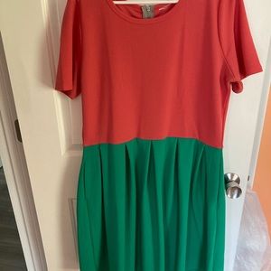 Lularoe size 3X Amelia dress only worn once.